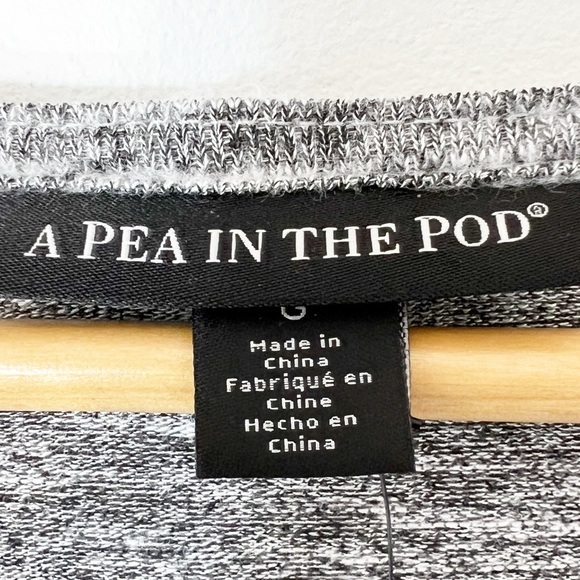 NEW A Pea in the Pod Maternity Tie-Front Dress Heather Gray Size Large NWT - Picture 11 of 14